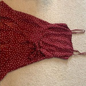 Red polkadot dress